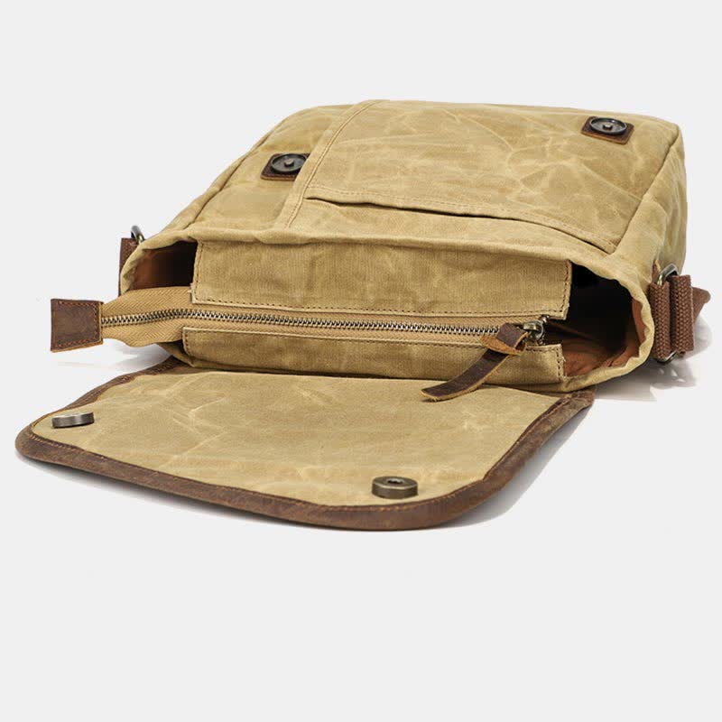 Men Messenger Bags Canvas Crossbody Shoulder Bag Travel Work Purse