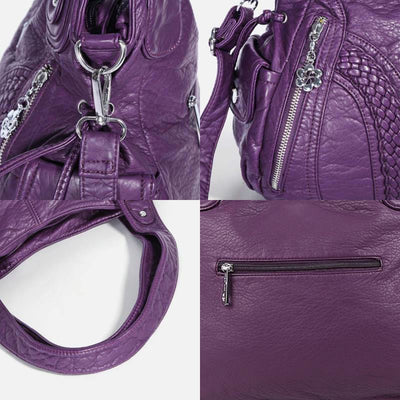 Women's Solid Color Hobo Bag
