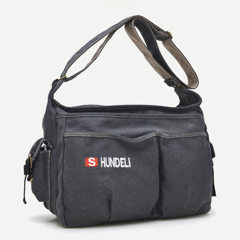 Messenger Bag For Men Vintage Canvas Large Crossbody Kit