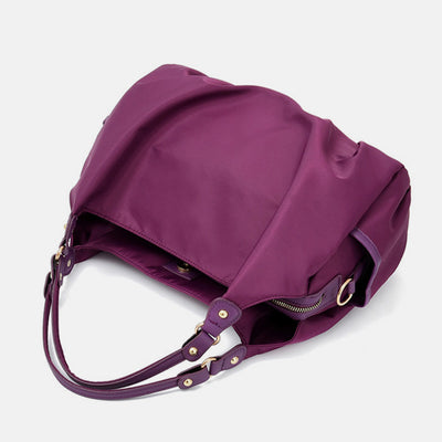 Triple Compartment Tote Handbag Large Capacity Hobo Handbag with Crossbody Strap