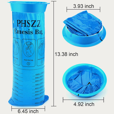 25Pcs Portable Car Vomit Bag Single-Use Leak Resistant Barf Bags