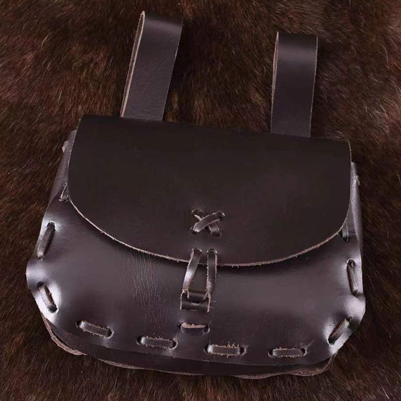 Medieval Leather Bag Pouch Portable Coin Purse Belt Holster Waist Bag