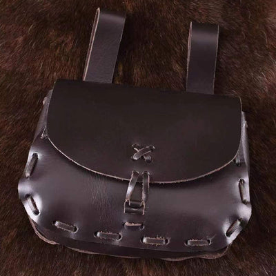 Medieval Leather Bag Pouch Portable Coin Purse Belt Holster Waist Bag