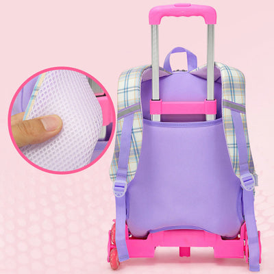 School Backpack For Kids Cute Pattern Rolling School Bag