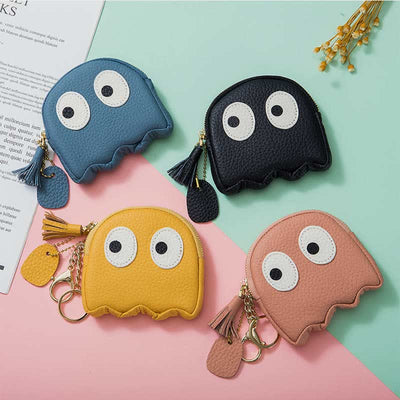 Cute Coin Purse for Women Girls Genuine Leather Change Pouch Wallet