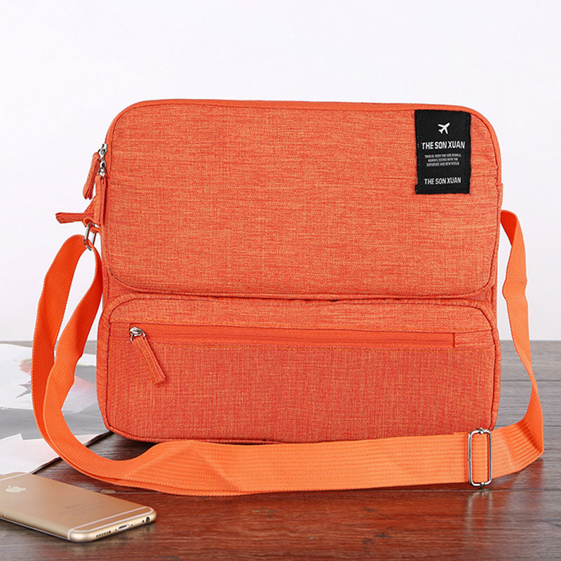 Multi-Compartment Multifunctional Messenger Bag Laptop Crossbody Bag