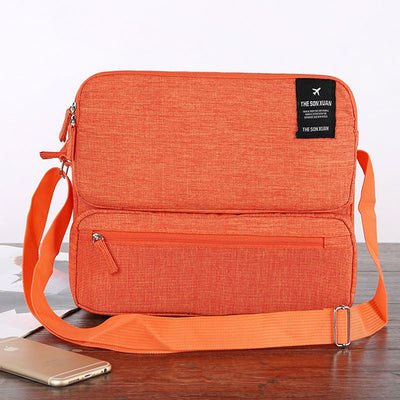 Multi-Compartment Multifunctional Messenger Bag Laptop Crossbody Bag