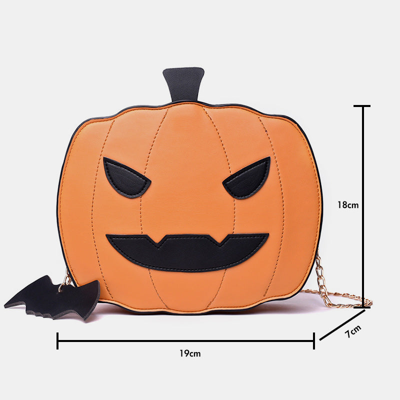 Halloween Pumpkin Chain Crossbody Bag