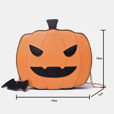Halloween Pumpkin Chain Crossbody Bag