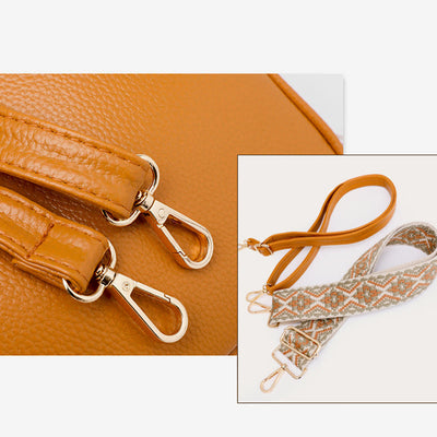 Crossbody Bag For Women Tassel Solid Color Casual Leather Bag