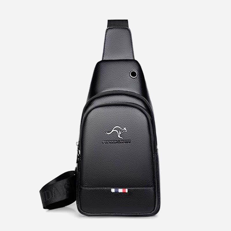 Small Crossbody Sling Bag for Men Leather Purses Chest Bag