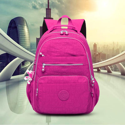 Waterproof Nylon Backpack Lightweight Sports Travel Daypack Multi-Color Optionals