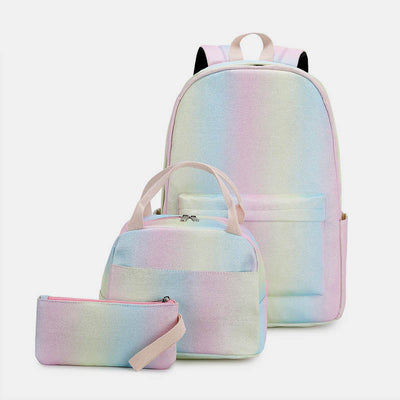 3PCS Waterproof Large Capacity Gradient Backpack Set