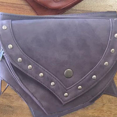 Waist Bag For Women Vintage Outdoor Sports Riveted Belt Bag