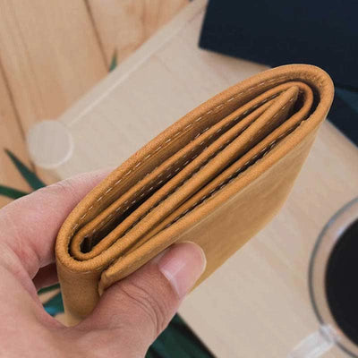 Genuine Leather Wallet for Men Slim Trifold Front Pocket Wallet