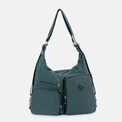Nylon Hobo Handbags Convertible Backpack Crossbody Shoulder Bag