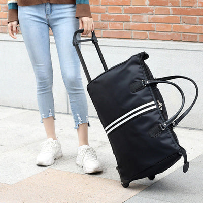 Pull Rod Travel Bag Women Men Lightweight Minimalist Duffel Bag