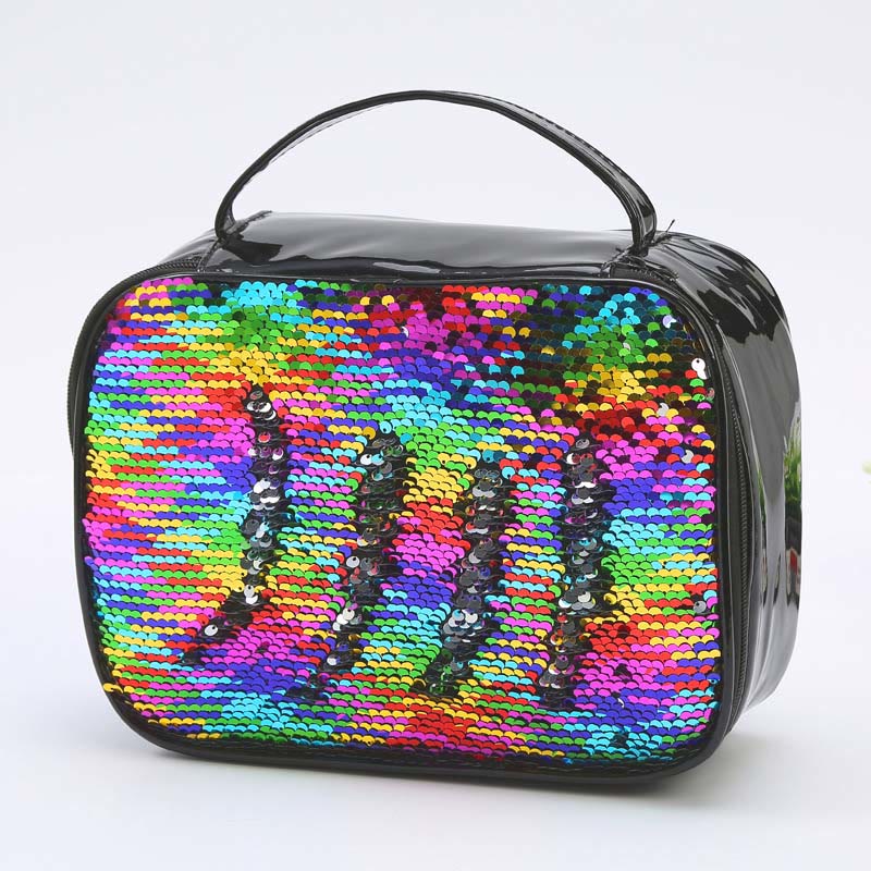 Lunch Bag For Children Glitter Heart Pattern Insulated Bag