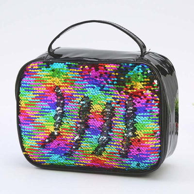 Lunch Bag For Children Glitter Heart Pattern Insulated Bag