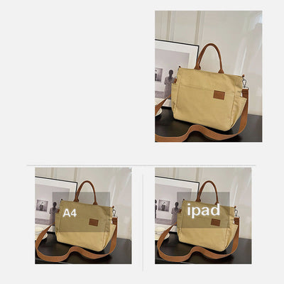 Simple Tote Bag For Women Daily Portable Canvas Crossbody Bag