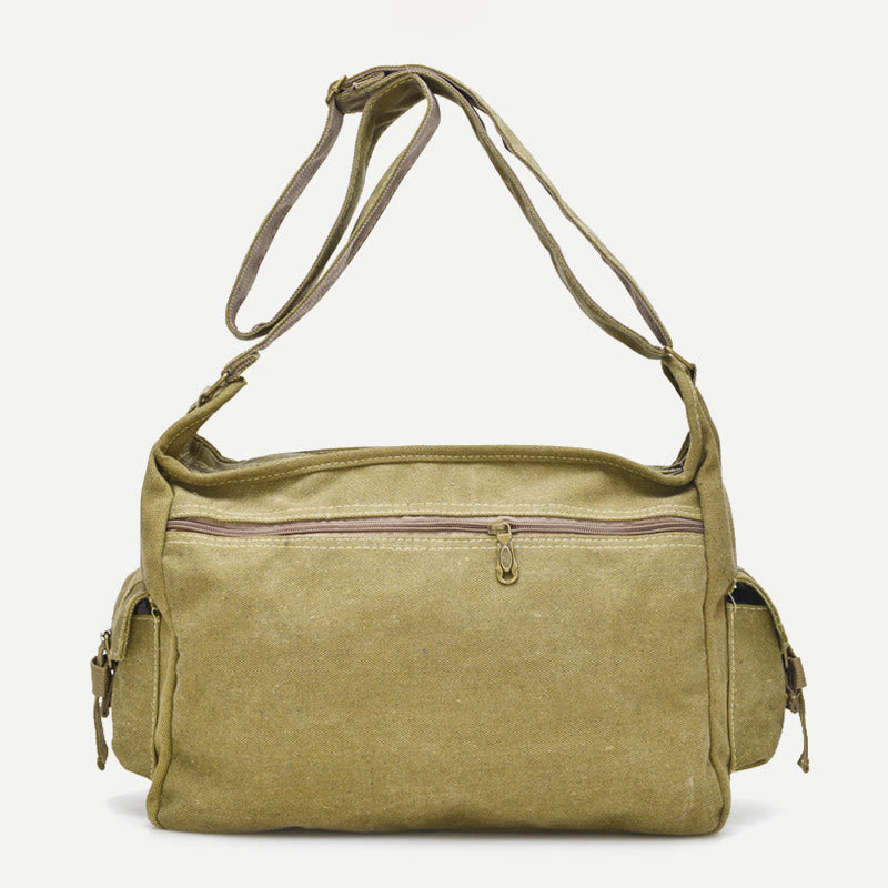 Messenger Bag For Men Vintage Canvas Large Crossbody Kit