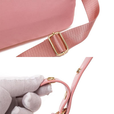 Crossbody Bag for Women Pink Lightweight Multi-Pocket Casual Shopping Handbag