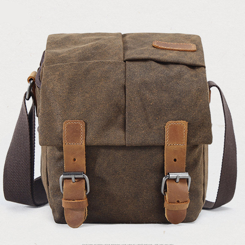 Unisex Waterproof Waxed Canvas DSLR/SLR Bag Case Compact Camera Bag