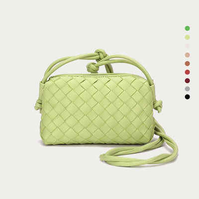 Crossbody Bag For Women Knitted Plaid Pattern Phone Bag
