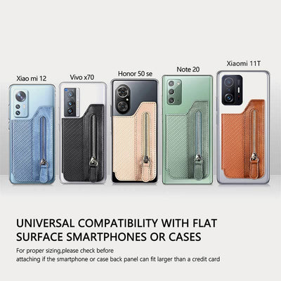 Wallet For Phone Creative Stick Clamshell Style Back Card Holder