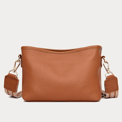 Crossbody Bag For Women Solid Color Lychee Pattern Leather Bag