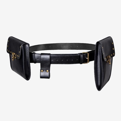 Medieval Renaissance Waist Bag Pouch Belt Holster with Belt Key Chain