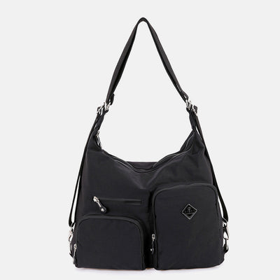 Nylon Hobo Handbags Convertible Backpack Crossbody Shoulder Bag