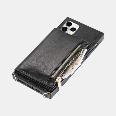 2-IN-1 Phone Case Wallet for iPhone/Samsung with Coin Purse Crossbody Strap