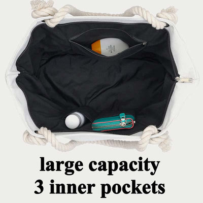 Tote For Daily Use Beach Travel Multi Function Canvas Bag