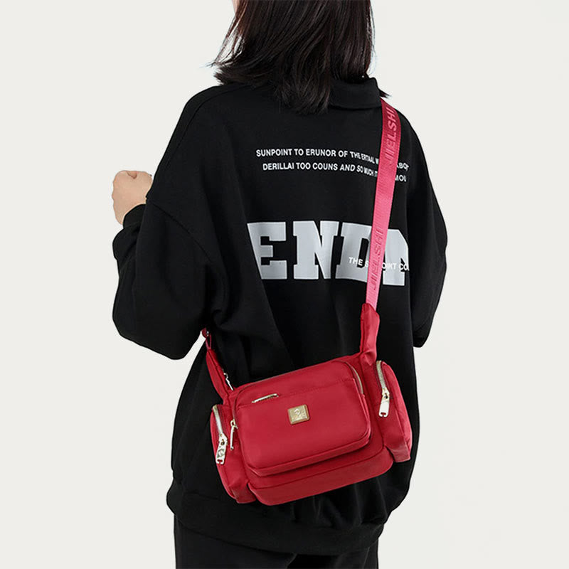 Nylon Crossbody Bag For Women Daily Outfit Multiple Pockets Purse