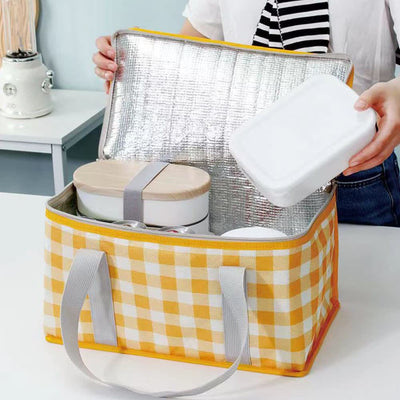 Cooler Bag For Outing Travel Thickened Aluminum Film Picnic Basket