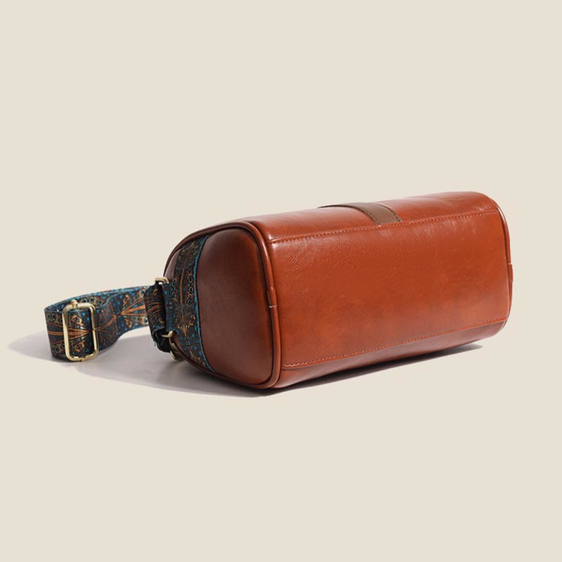 Crossbody Bag For Women Soft Wax Leather Vintage Casual Shoulder Bag