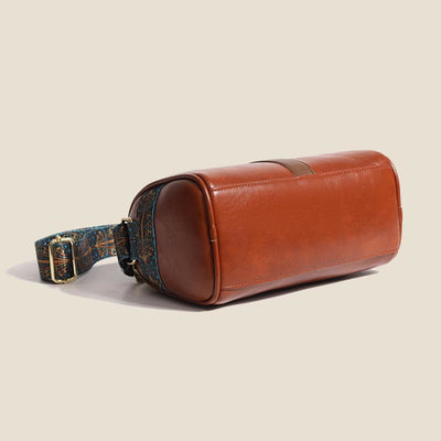 Crossbody Bag For Women Soft Wax Leather Vintage Casual Shoulder Bag