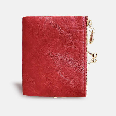 Multifunctional Bifold Vintage Kiss Lock Coin Purse