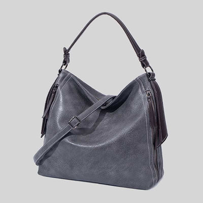 Retro Handbag for Women Large Designer Ladies Hobo Bag Leather Bucket Purse