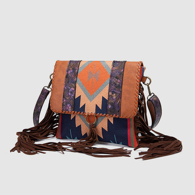Crossbody Bag For Women Vintage Tassel Large Capacity Shopping Bag