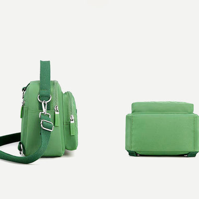 Functional Women Purse Lightweight Nylon Roomy Crossbody Shoulder Bag Mini Backpack