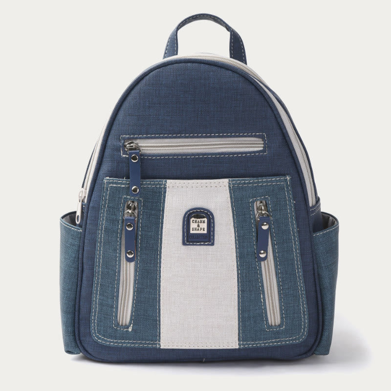Zipper Sling Bag For Women Retro Simple Multifunctional Backpack