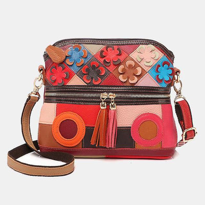 Large Capacity Flower Pattern Crossbody Bag