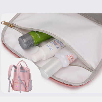 Portable Mommy Bag For Women Outdoor Waterproof Multifunctional Oxford Backpack