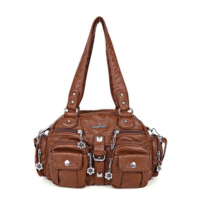 Solid Color Fashion Dumplings Messenger Bag