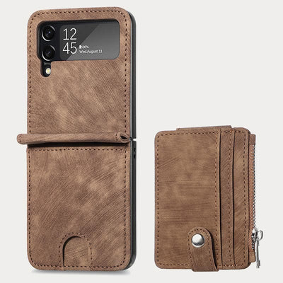 Phone Case For Z Flip 6 / Z Flip 5 2-In-1 Detachable Samll Wallet