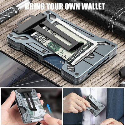 Aluminum Metal Money Clip Card Case
