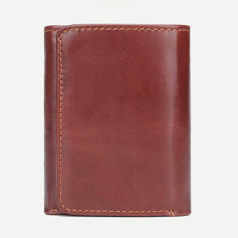 Men's Trifold Durable Wallets RFID Blocking Soft Genuine Leather Wallet