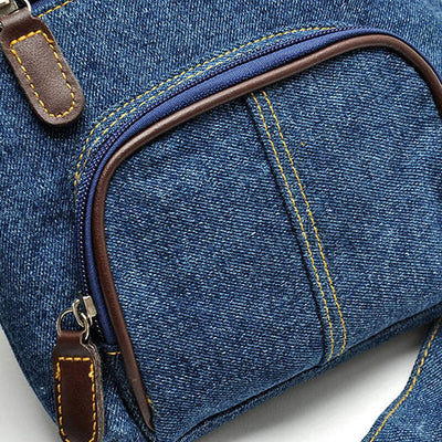 Vintage Multifunctional Denim Crossbody Bag